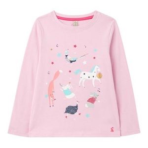 NWT Joules Bessie Pink Animals Cotton Shirt